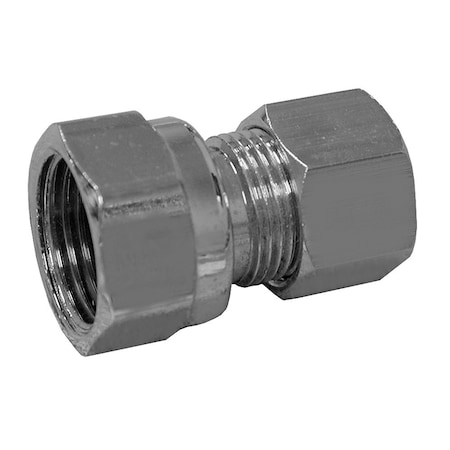 Jones Stephens 3/8in. x 3/8in. Chrome Plated Compression x Female Adapter N66066LF